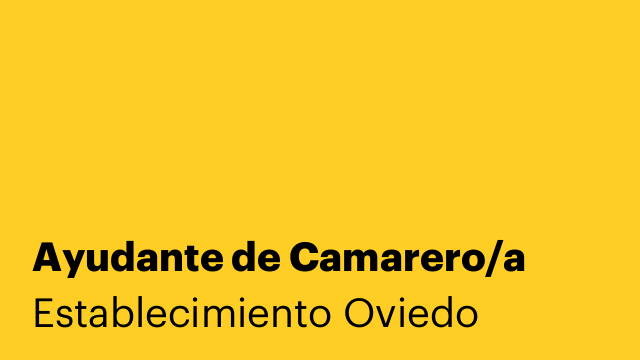 Ayudante de Camarero/a