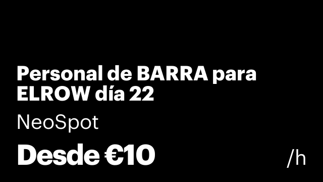 Personal de BARRA para ELROW día 22