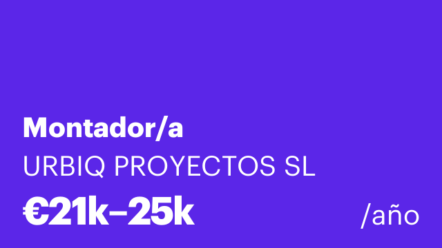 Montador/a