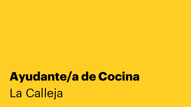 Ayudante/a de Cocina