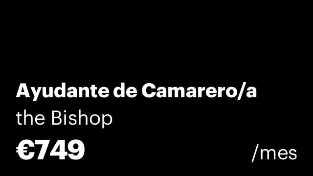 Ayudante de Camarero/a