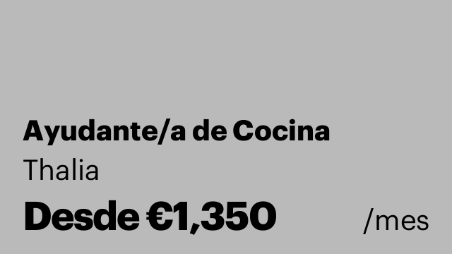 Ayudante/a de Cocina