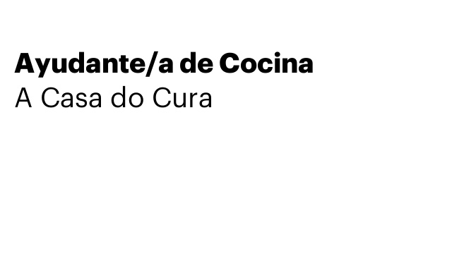 Ayudante/a de Cocina