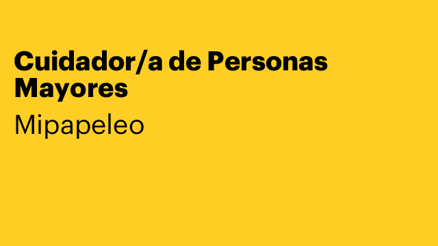 Cuidador/a de Personas Mayores
