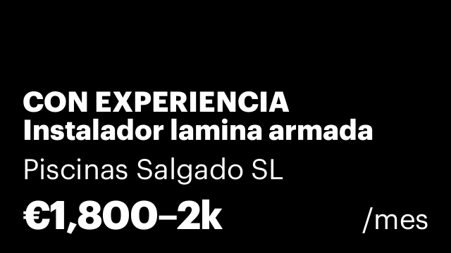 CON EXPERIENCIA Instalador lamina armada piscinas