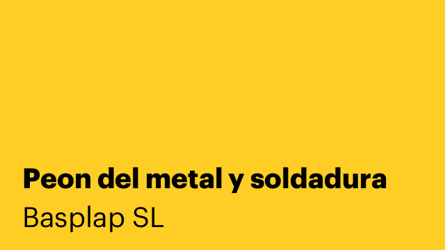 Peon del metal y soldadura