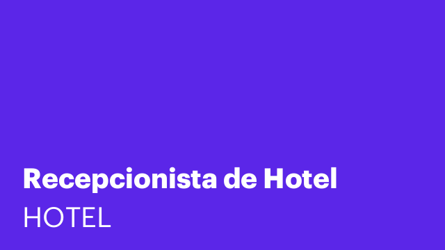 Recepcionista de Hotel
