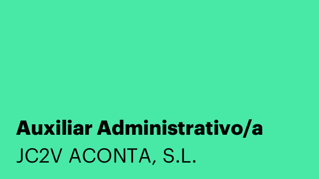 Auxiliar Administrativo/a