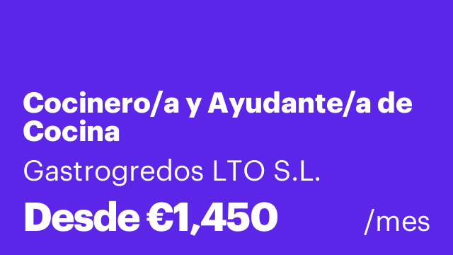 Cocinero/a y Ayudante/a de Cocina