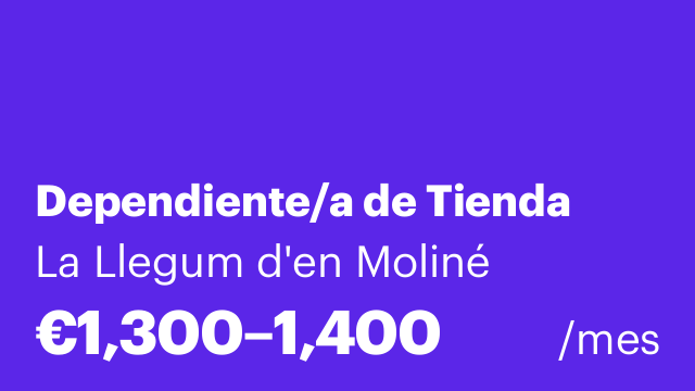 Dependiente/a de Tienda