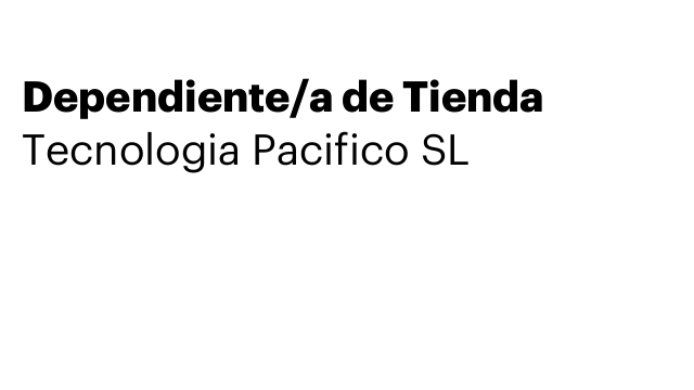Dependiente/a de Tienda