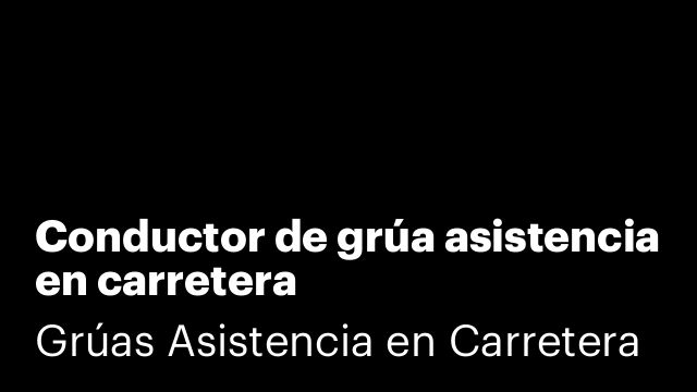 Conductor de grúa asistencia en carretera