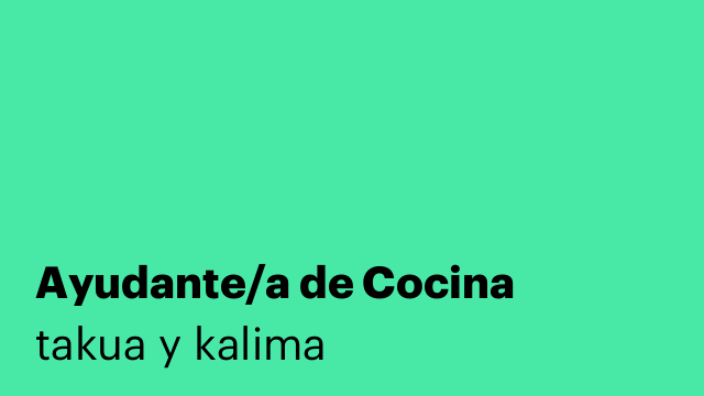 Ayudante/a de Cocina