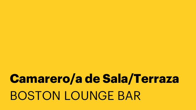 Camarero/a de Sala/Terraza