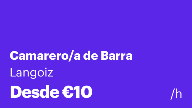 Camarero/a de Barra