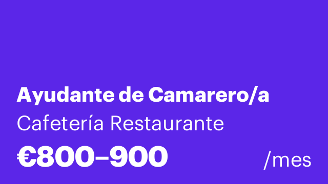 Ayudante de Camarero/a