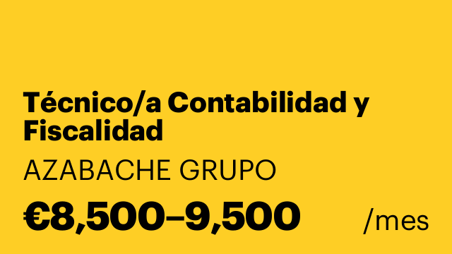 Técnico/a Contabilidad y Fiscalidad
