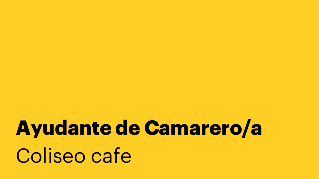 Ayudante de Camarero/a