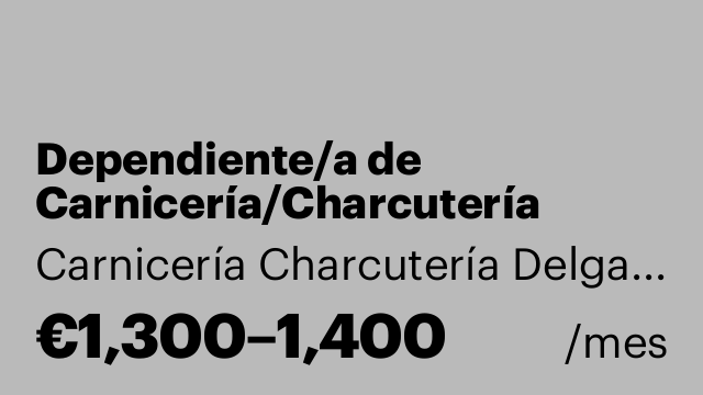 Dependiente/a de Carnicería/Charcutería