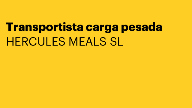 Transportista carga pesada