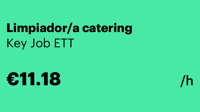 Limpiador/a catering