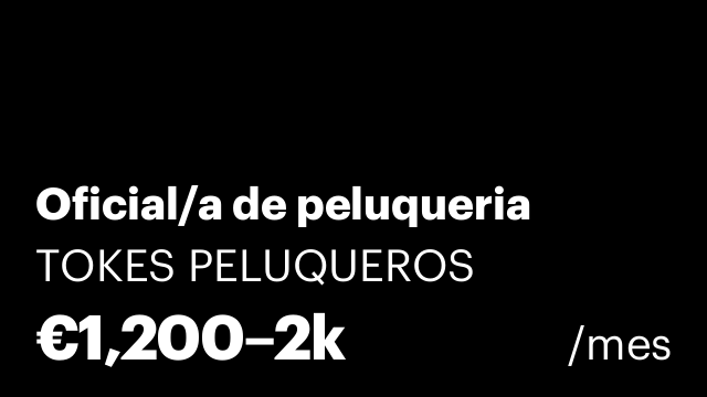 Oficial/a de peluqueria