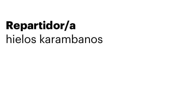 Repartidor/a