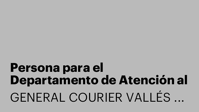 Persona para el Departamento de Atención al Cliente (ATC)