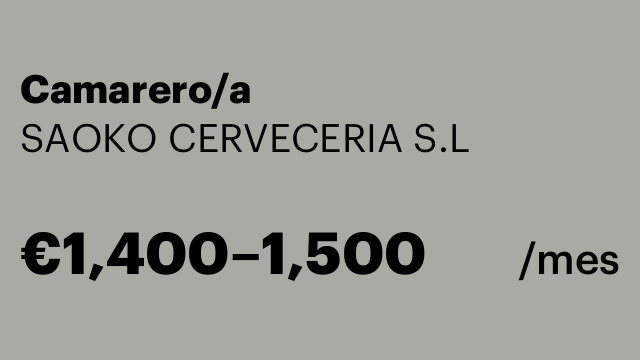 Camarero/a
