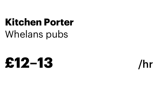 Kitchen Porter