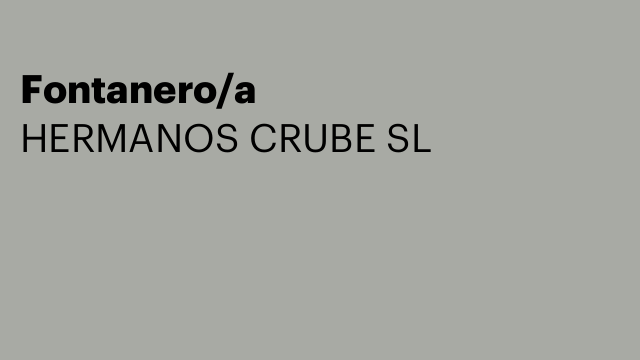 Fontanero/a