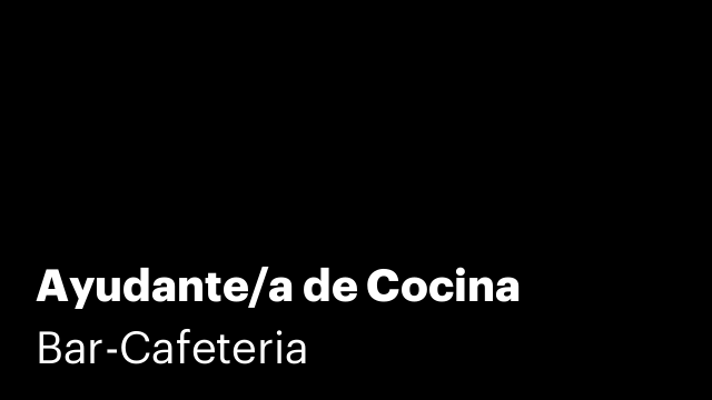 Ayudante/a de Cocina
