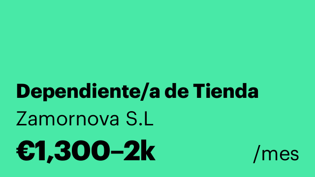 Dependiente/a de Tienda