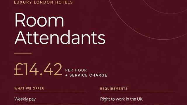 Room Attendant - Luxury 5* Hotels