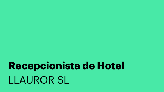 Recepcionista de Hotel