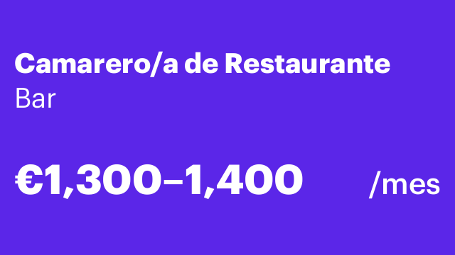 Camarero/a de Restaurante