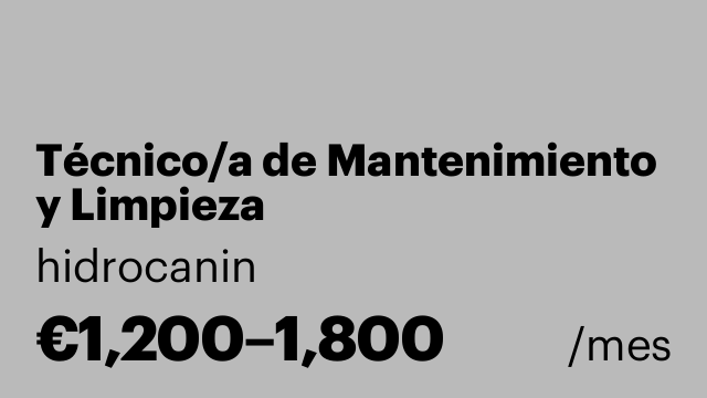 Técnico/a de Mantenimiento y Limpieza