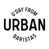 Urban Baristas white city logo
