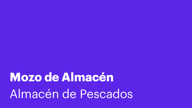 Mozo de Almacén