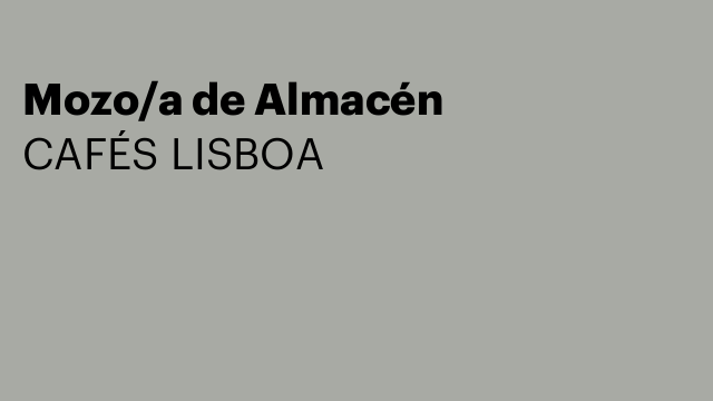 Mozo/a de Almacén