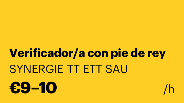 Verificador/a con pie de rey