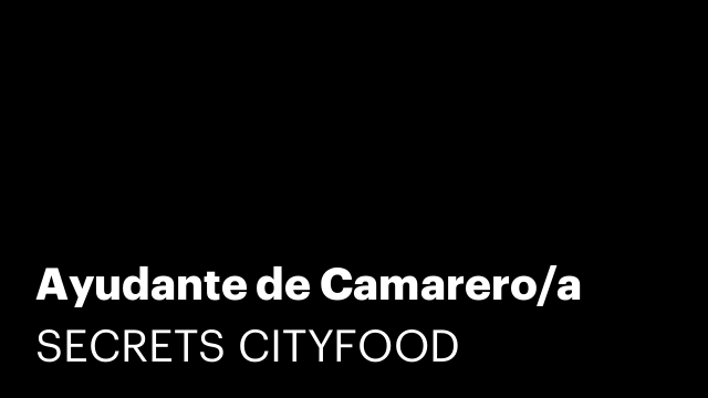 Ayudante de Camarero/a