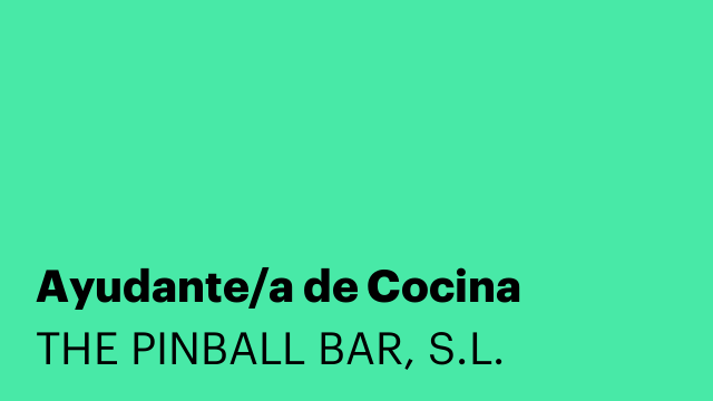 Ayudante/a de Cocina