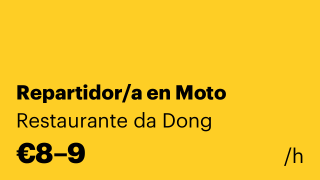 Repartidor/a en Moto
