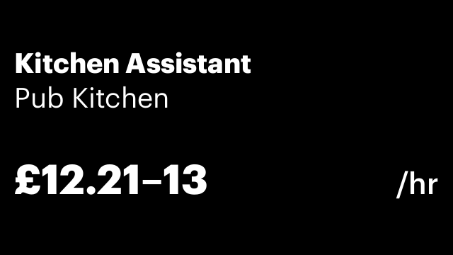 Kitchen Assistant