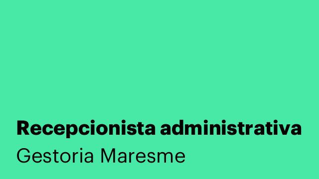 Recepcionista administrativa