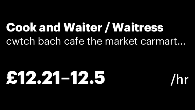 Cook and Waiter / Waitress