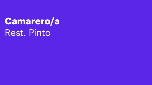 Camarero/a