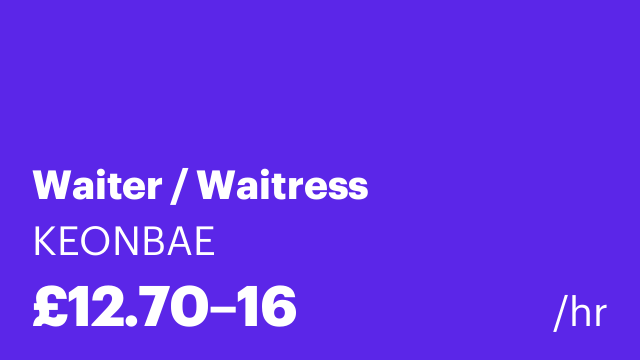 Waiter / Waitress