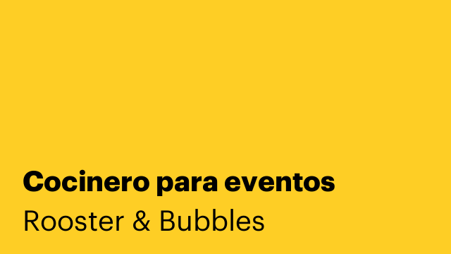 Cocinero para eventos